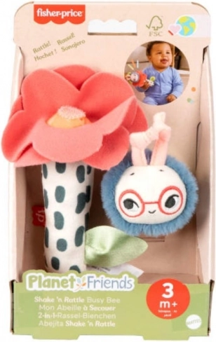 Senzorične ropotuljice Fisher-Price Planet Friends – čebelica in rožica