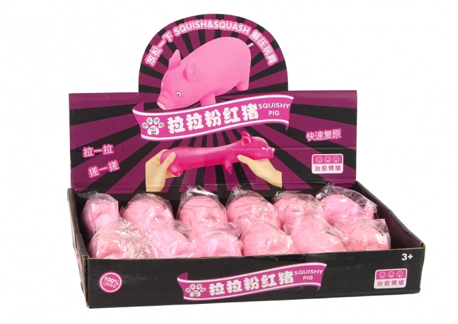 Elastična roza igrača squishy prašiček