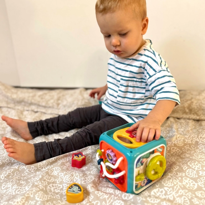 Interaktivna senzorična kocka Montessori 6v1