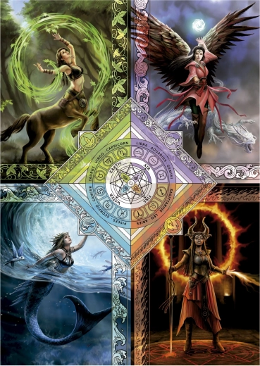 Educa sestavljanka Elementarna magija: Zodiak 1500 kosov