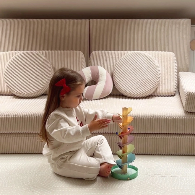 Lesena steza za kroglice Duha Montessori WOOPIE GREEN