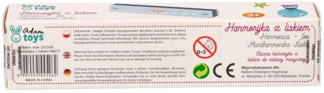 Zelena harmonika z motivom lisice