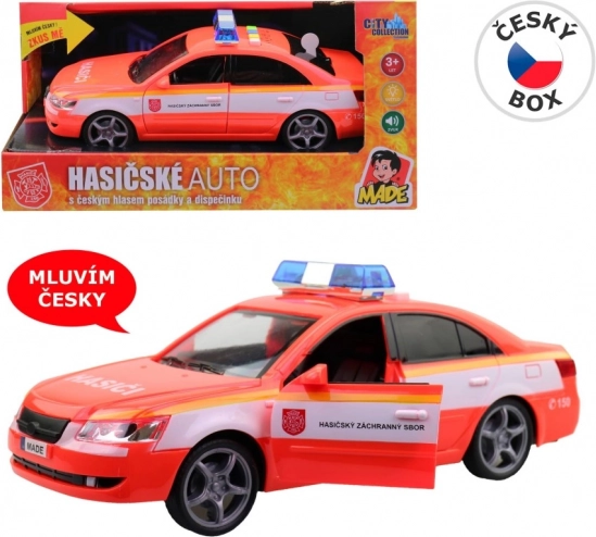 Gasilski osebni avto s češkim glasom 24 cm