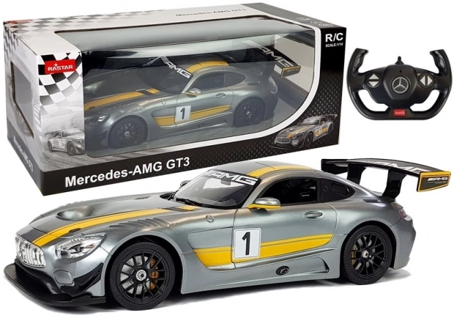 R/C avto Mercedes-AMG GT3 Rastar 1:14 sivo na daljinsko upravljanje