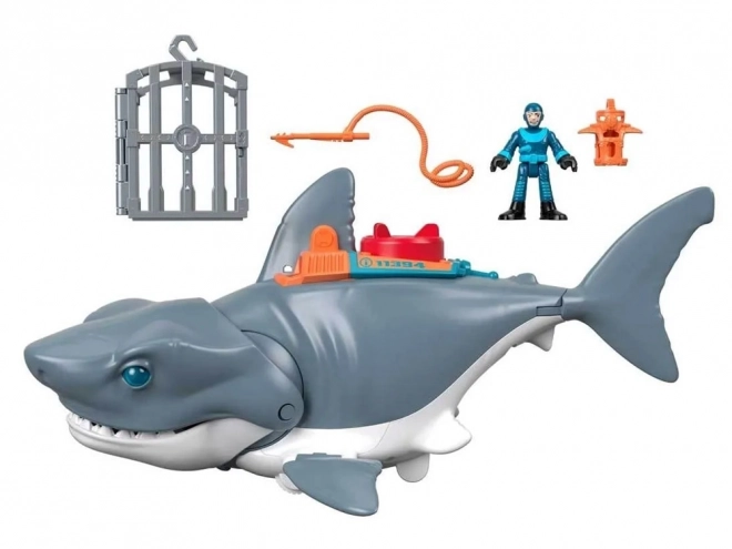 Mega napadalni morski pes Imaginext s premičnimi čeljustmi