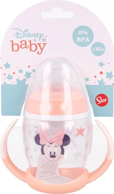 STOR Vrček z ročaji in silikonskim nastavkom 270ml Minnie