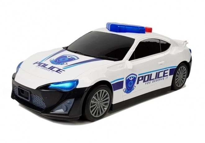 Policijski avto z garažo 2v1 z zvokom in lučmi