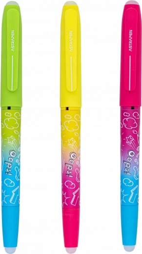Izbrisljivo pero ASTRA OOPS! 0,6 mm neon, 1 kos (mix)