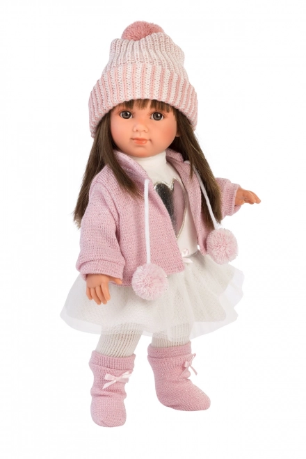 Llorens 53528 SARA - realistična punčka z mehkim tekstilnim telesom - 35 cm