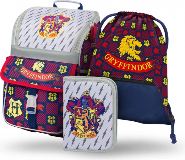 Šolski set 3 v 1 BAAGL zippy Harry Potter Gryfondom – aktovka, peresnica in vrečka