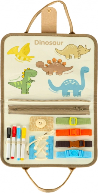Montessori čutna kovček z dinozavri