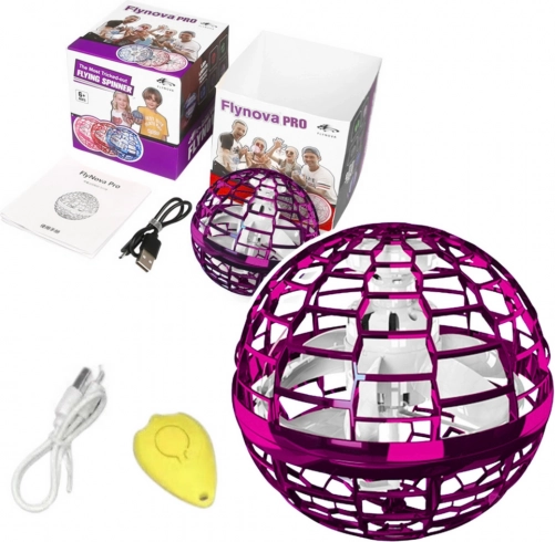 Leteča žoga Flynova LED roza 10 cm