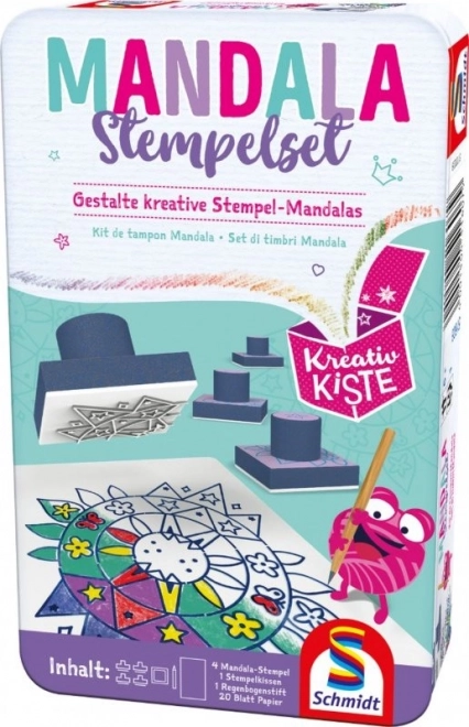 SCHMIDT Komplet žigov Mandala v kovinski škatlici