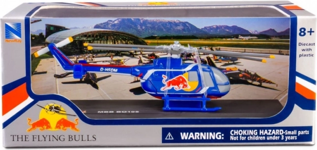 Kovinski model helikopterja MBB BO 105 THE FLYING BULLS 1:90