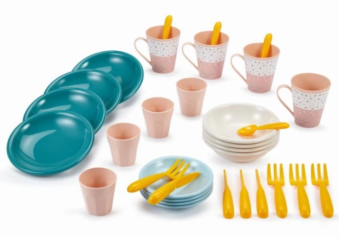 Barvna plastična garnitura posode za piknik