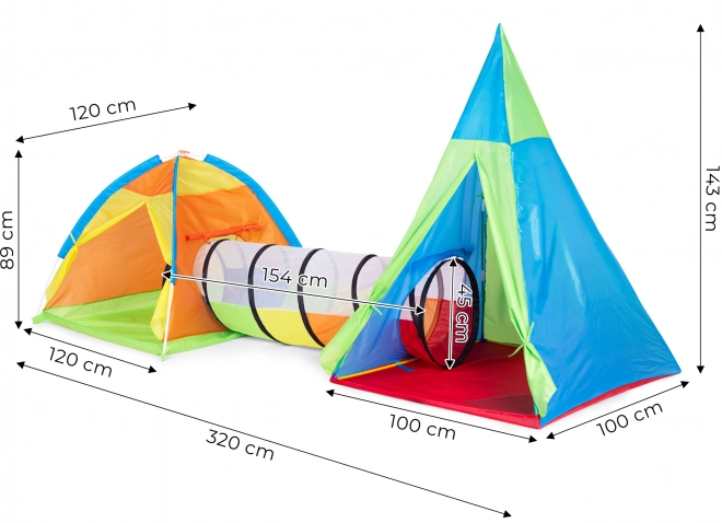 Otroška šotorska igrišča 3 v 1 iglu tipi tunel IPLAY