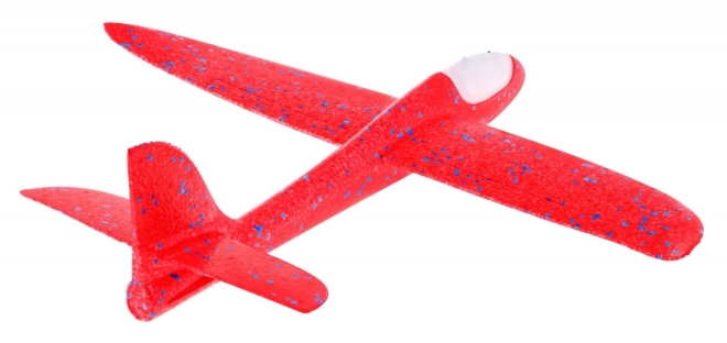 Polistirenski model letala + gibljiv stabilizator + luči – Rdeč