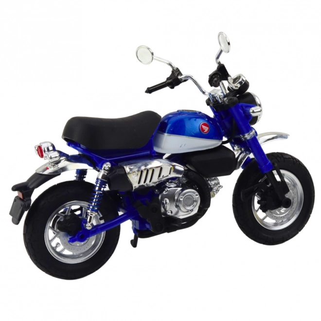 Retro kovinski motocikel moder 1:12