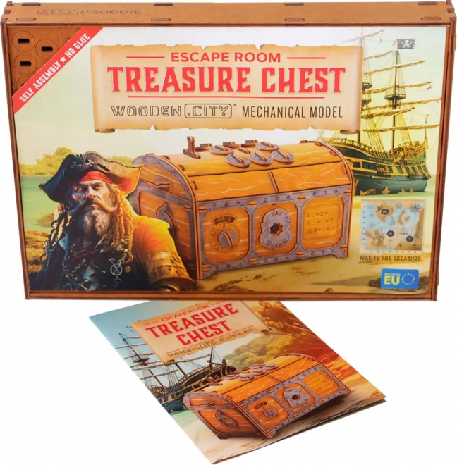 Pobeg iz Sobe Skrinja z Zakladom lesen 3D puzzle