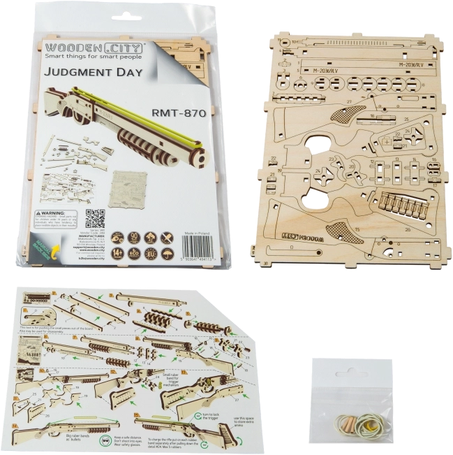 Lesena 3D sestavljanka WOODEN CITY Judgment Day Puška RMT-870