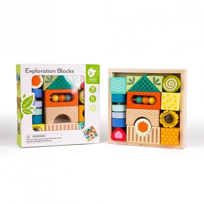 Lesene senzorične kocke Classic World Montessori