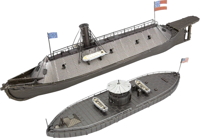 Kovinske 3D sestavljanke METAL EARTH Monitor & Merrimack (ICONX)