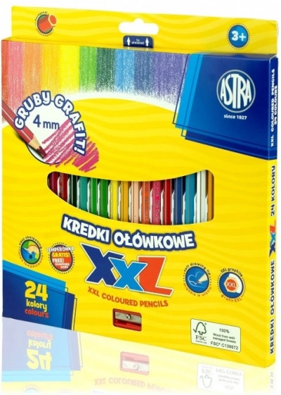 Astra barvice z XXL mino, 24 kos