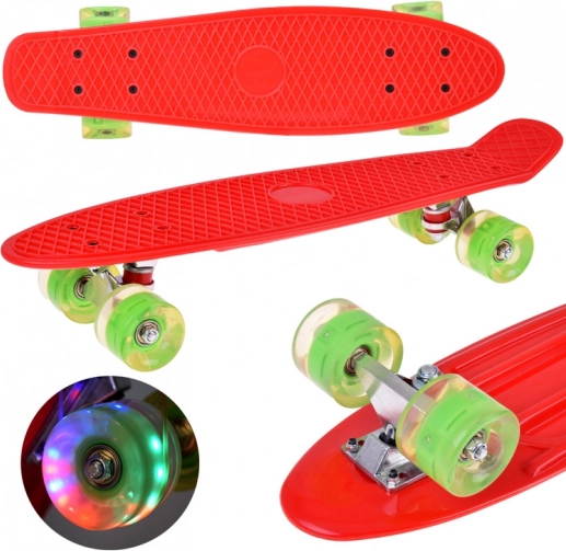 Skejt z LED kolesi za skatepark