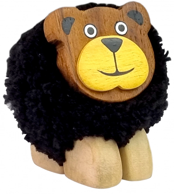 Lesena dekorativna figura Medved XL Pompon
