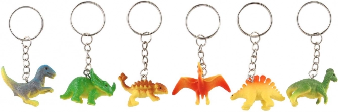 Obesek za ključe dinozaver plastika 7 cm – mešanica vrst