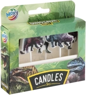 3D rojstnodnevne svečke dinozavri 5 kos