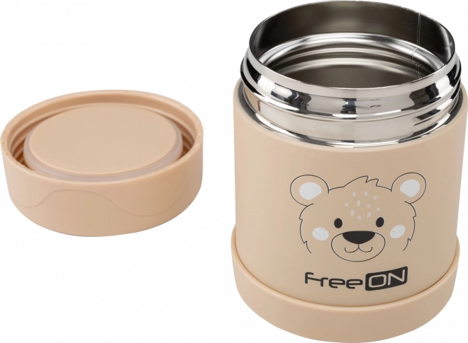 FreeON Termosko za hrano nerjavno 350 ml - bež