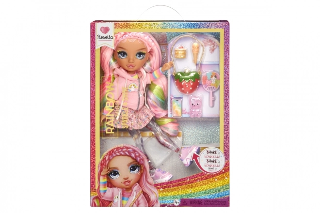 Rainbow High Sparkle & Shine Fashion punčka - Rosetta (roza)