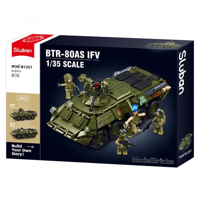 Komplet tank BTR-80AS IFV od Sluban v merilu 1:35
