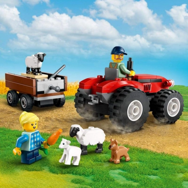 LEGO® City 60461 Rdeči traktor s prikolico in ovcami