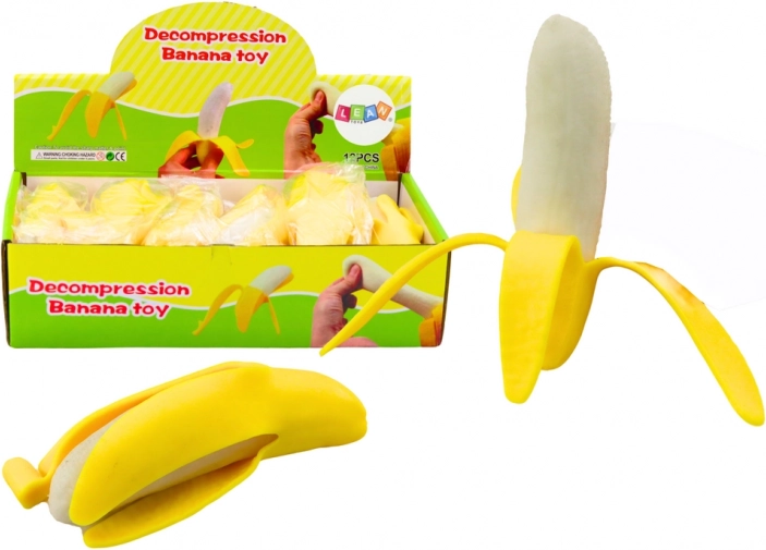 Gumijasta raztegljiva goba za bananino lupino rumena