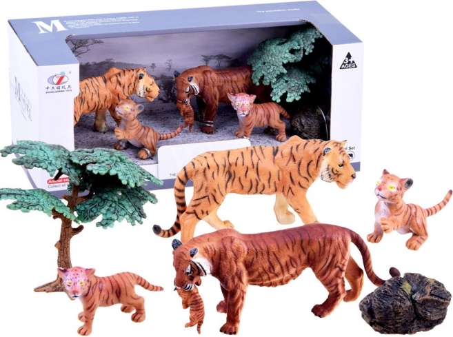 Komplet safari figur – družina tigrov – Tigrji