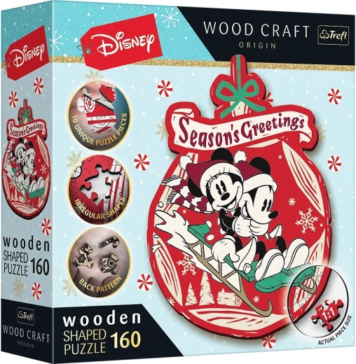 Lesene božične pustolovščine puzzle MICKEY in MINNIE, 160 kosov
