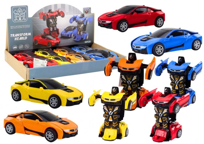 avto-robot 2v1 spremenljiv robot v 4 barvah