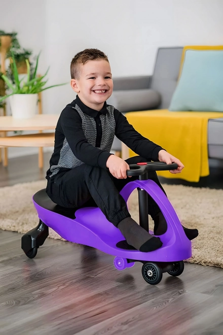 Vijolični otroški avtošček z LED kolesi ECOTOYS