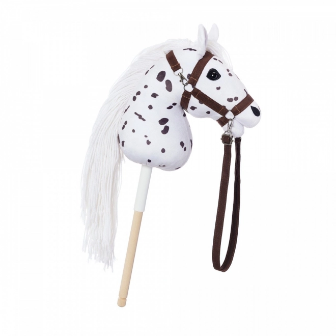 Konjiček na palici Hobby Horse iz kolekcije HOPPIHORSE Sport Edition v barvi belega leoparda