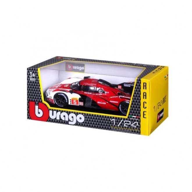 Bburago 1:24 Racing - Porsche 963 - Bel/Rdeč #5