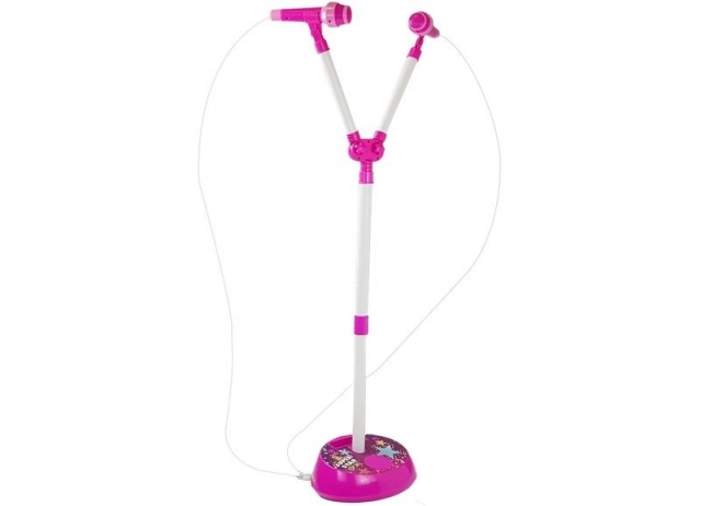 Dvojni mikrofon Glasbena svetloba MP3 diode Stojalo