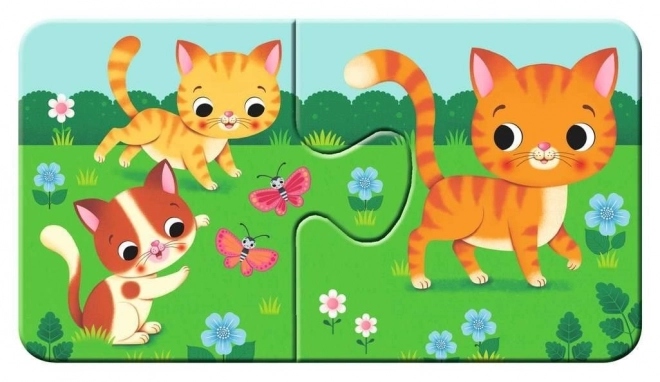 RAVENSBURGER Moje prve sestavljanke – živalice in mladički, 9×2 koščkov