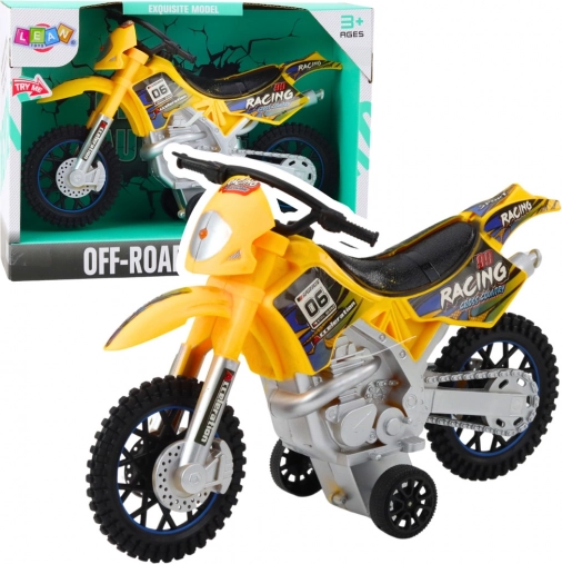 Motokrosna igrača off-road, rumena, s svetlobnimi in zvočnimi učinki