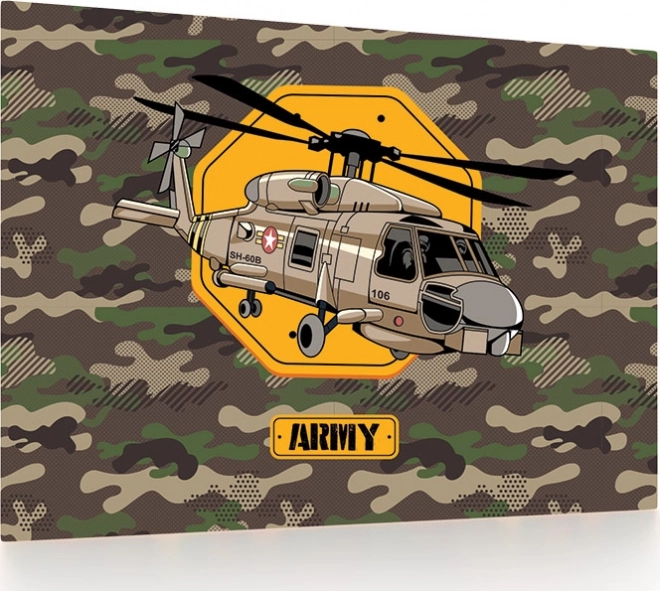 Podloga za mizo z motivom helikopterja 60 × 40 cm