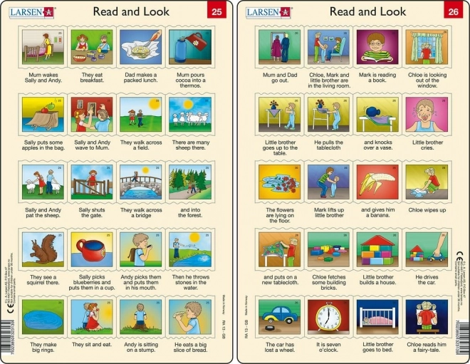 Puzzle angleščina – daljši stavki, 20 koščkov