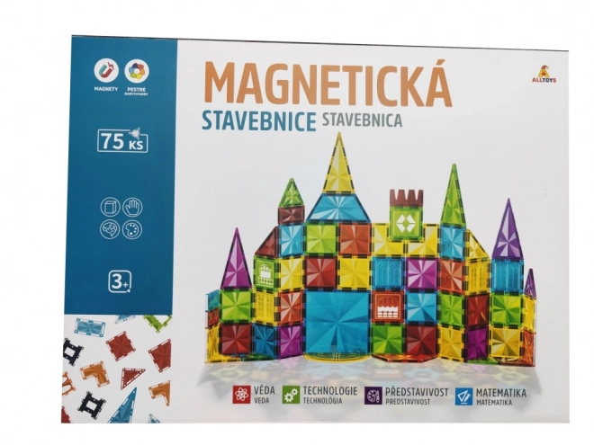 Magnetni gradbeni set za otroke - 75 kosov