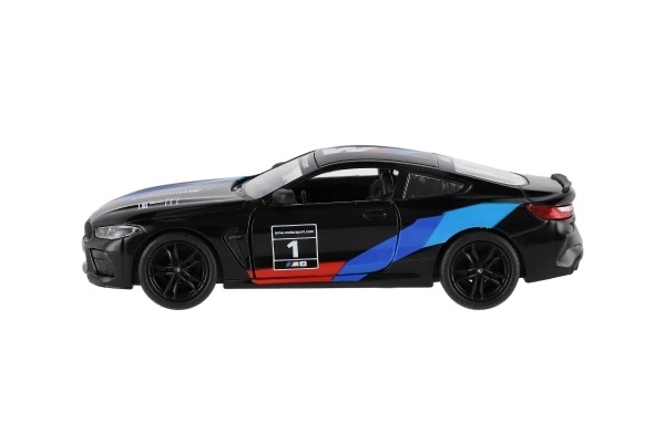 Avto Kinsmart BMW M8 Competition Coupé 1:38 kov/plast 12,5cm 4 barve na povratni pogon 12kom v škatli