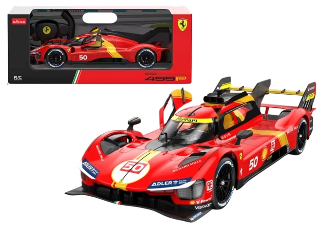 R/C 1:24 Športni avto na daljinsko upravljanje Ferrari 499P Rdeč